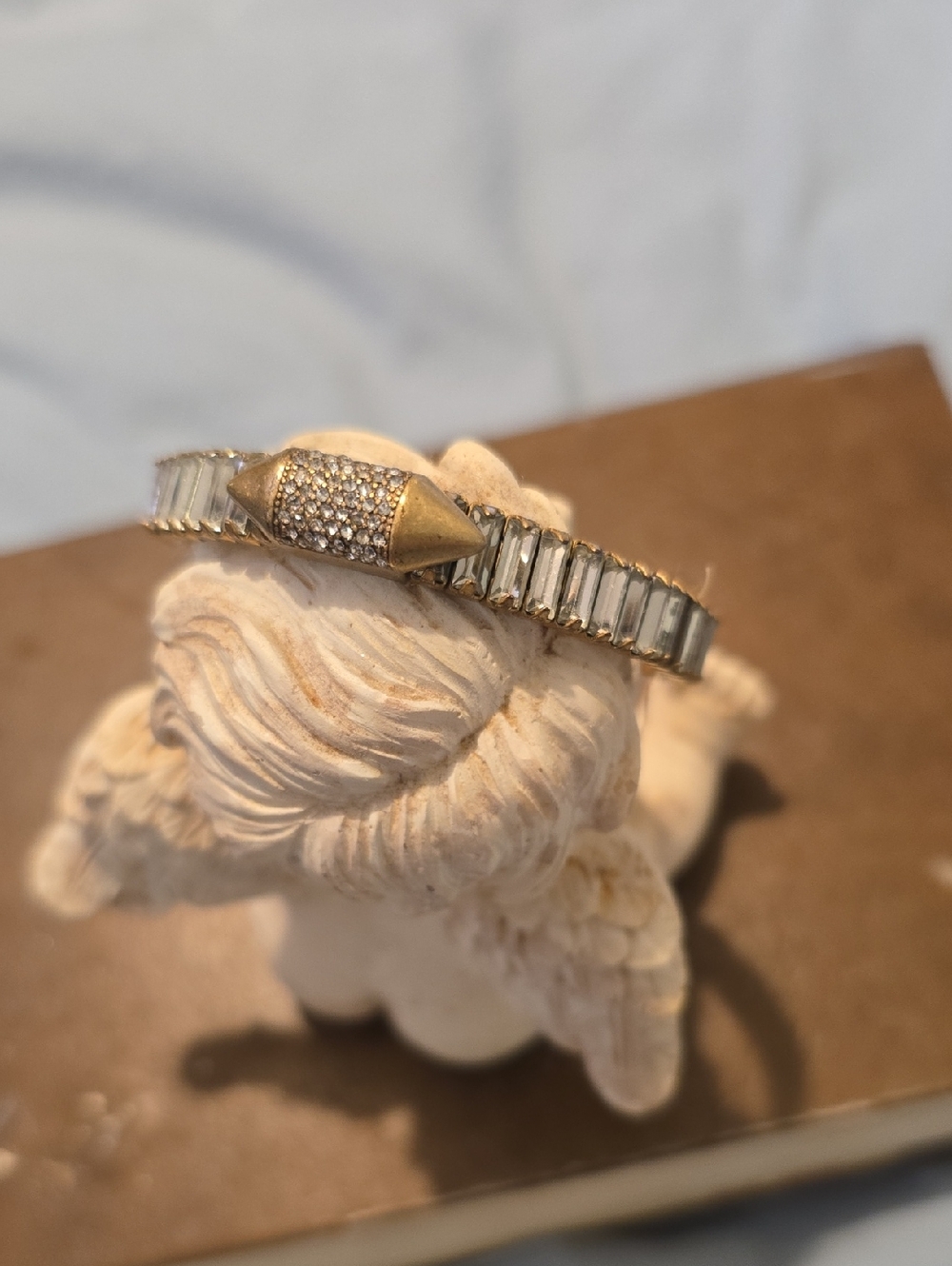 Stella & Dot Gold and Silver Crystal Accent Renegade Bracelet